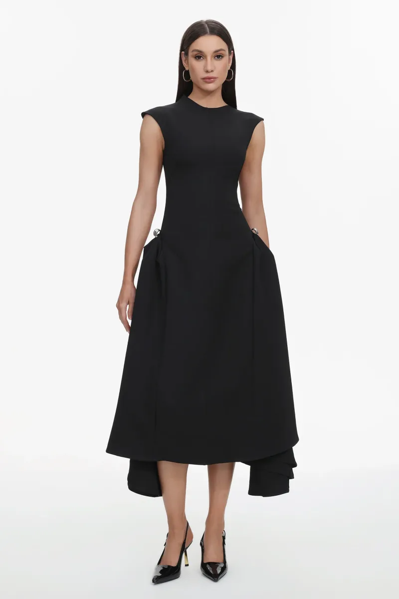 Vestido Maxi Paca com Gargantilha Sem Mangas