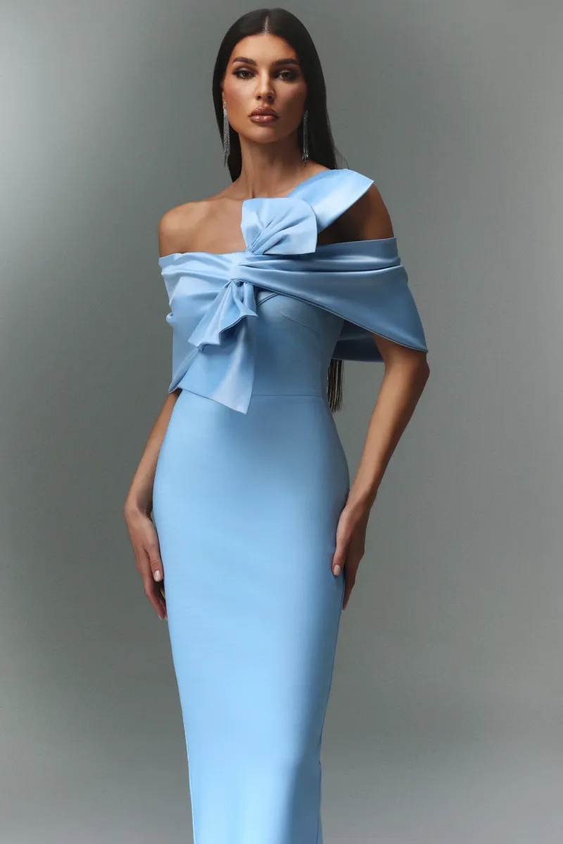 Vestido Maxi Uara Ombro a Ombro com Laço