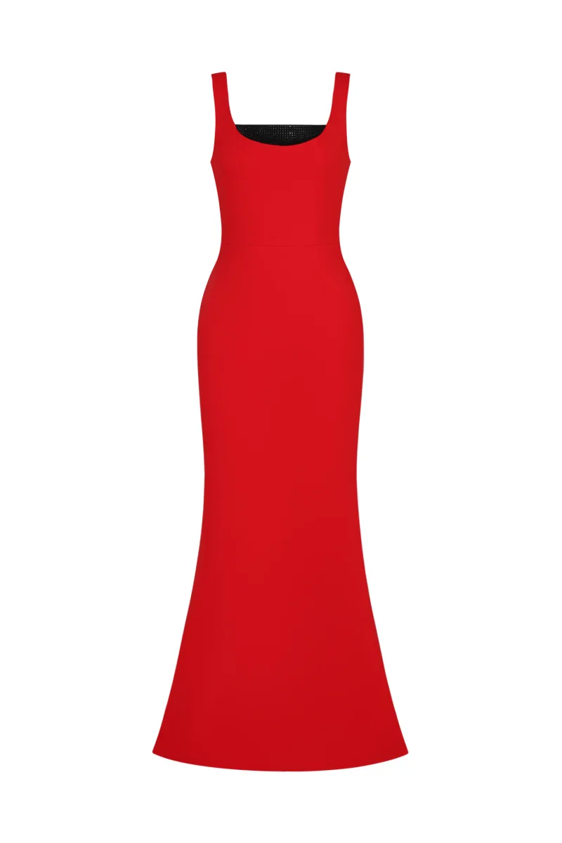 Vestido Maxi Halter Meryl com Brilhantes