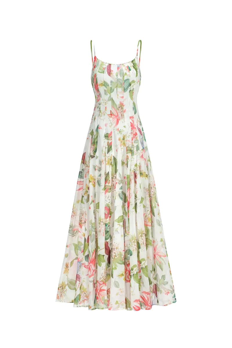 Vestido Maxi Zoey sem Mangas com Estampa