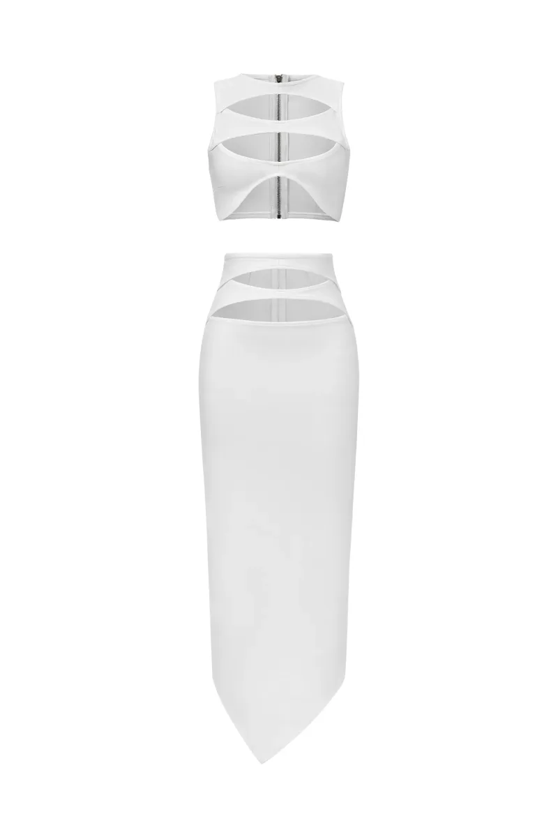 Vestido Maxi Lalila sem Mangas com Recortes