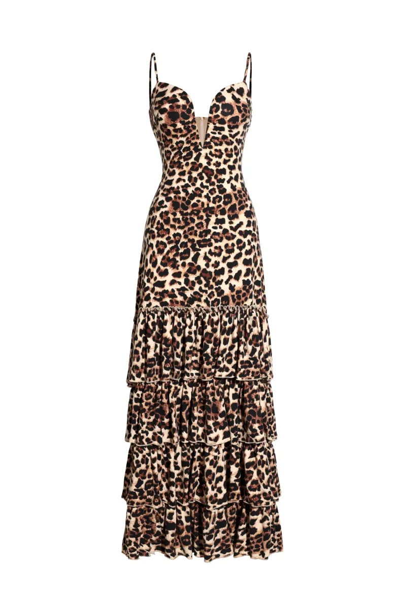Maxi Dress Zambezi com Decote Profundo e Costas Nuas