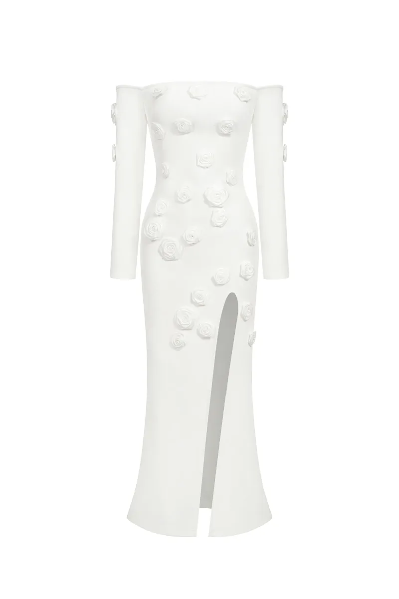 Vestido Maxi Roie Ombro a Ombro em Bandagem