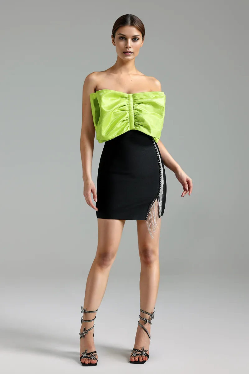 Vestido Mini Kyler com Laço em Cetim