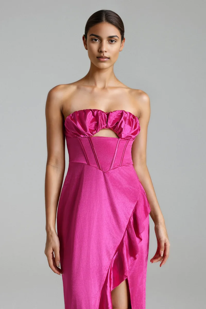 Vestido Joie Tomara que Caia com Babados - Rosa