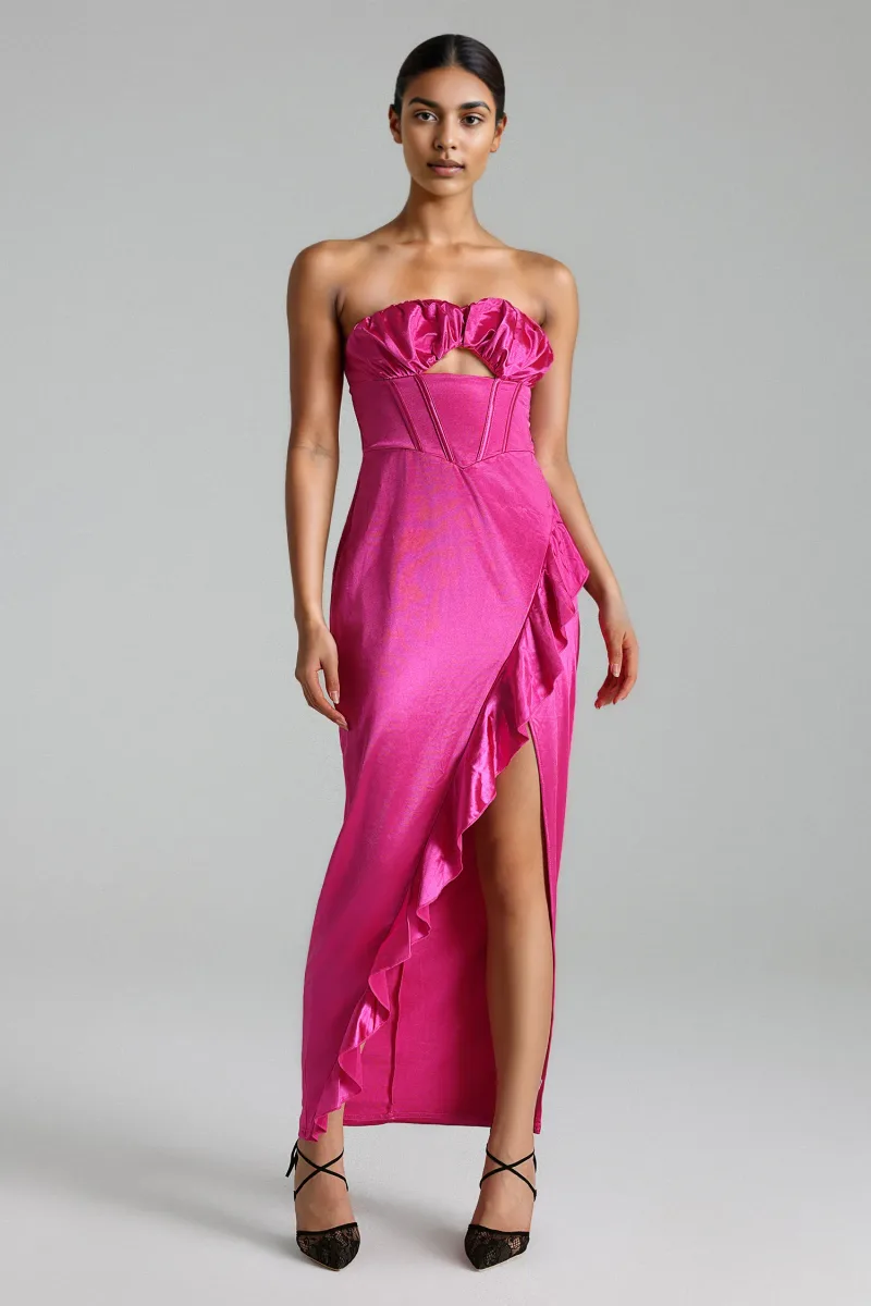 Vestido Joie Tomara que Caia com Babados - Rosa