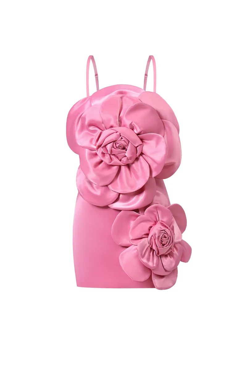 Halter Mini Dress Angela com Flores