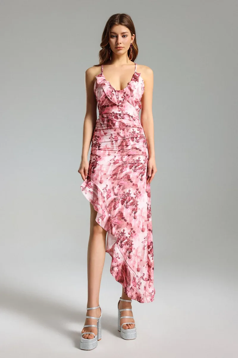 Vestido Fayie com Babado Floral