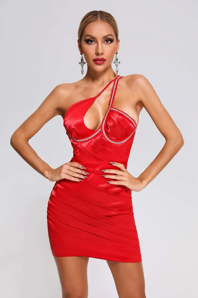 Vestido Mini Tafetá Caxemira