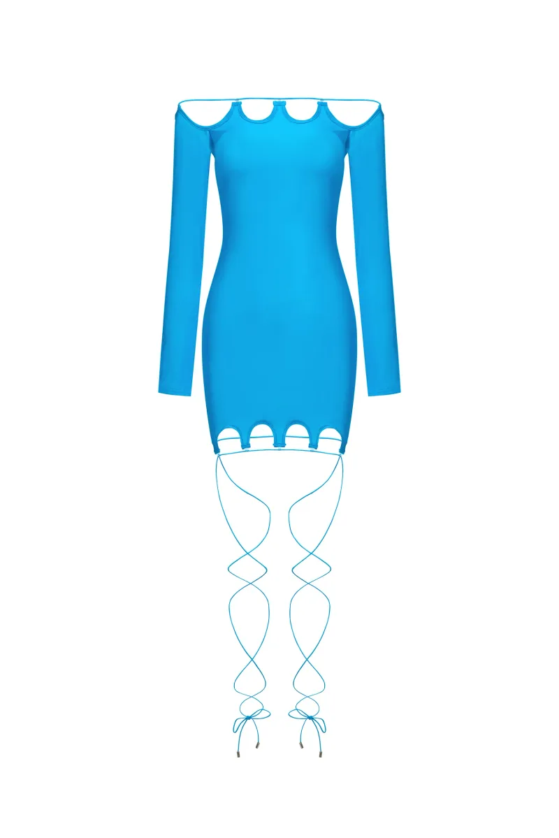 Vestido Mini Quana — Azul