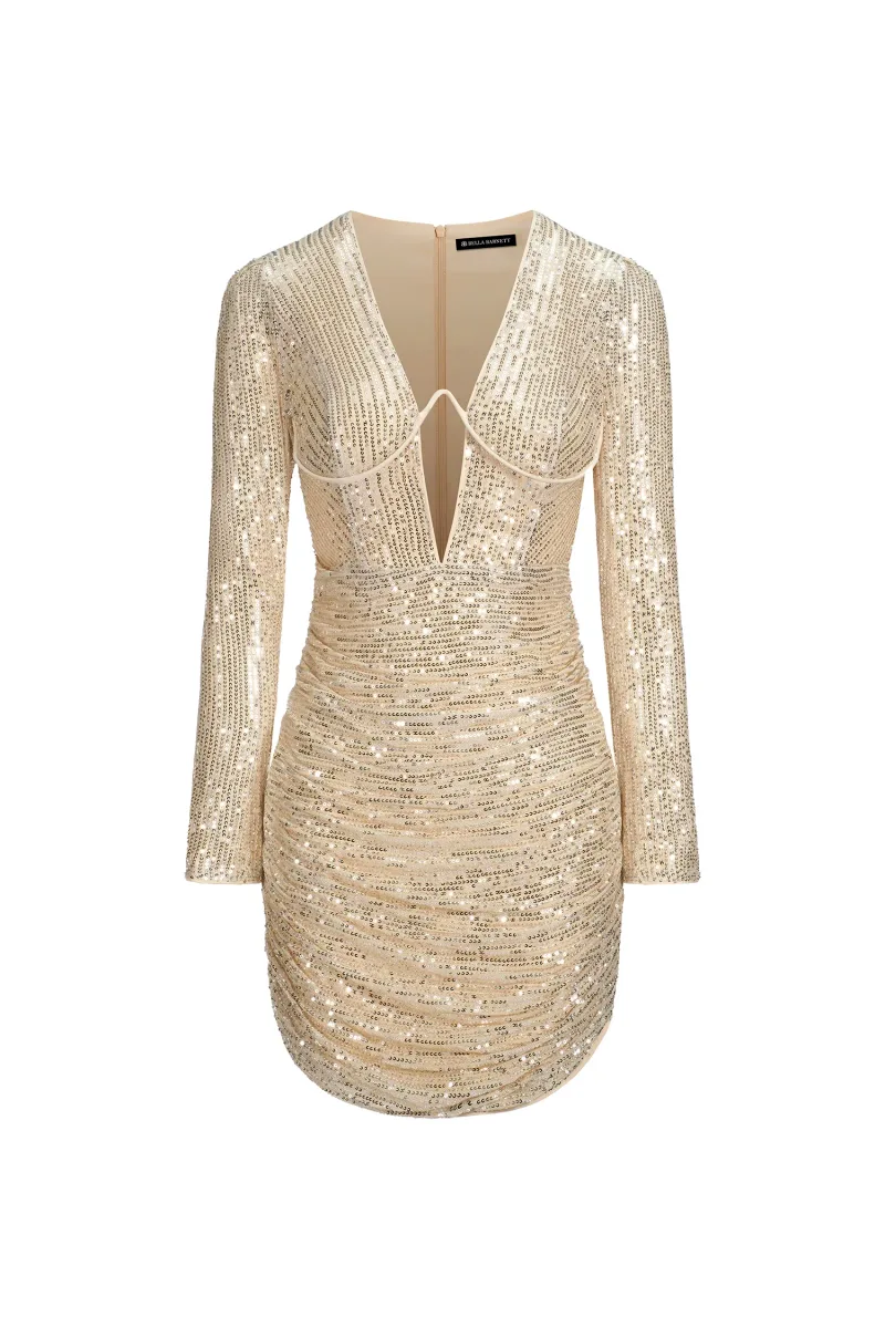 Vestido Mini Dye em Paetê