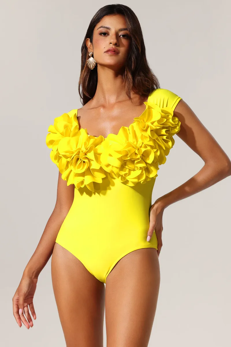 Two-Piece Veva Ombro a Ombro com Flores Maxi