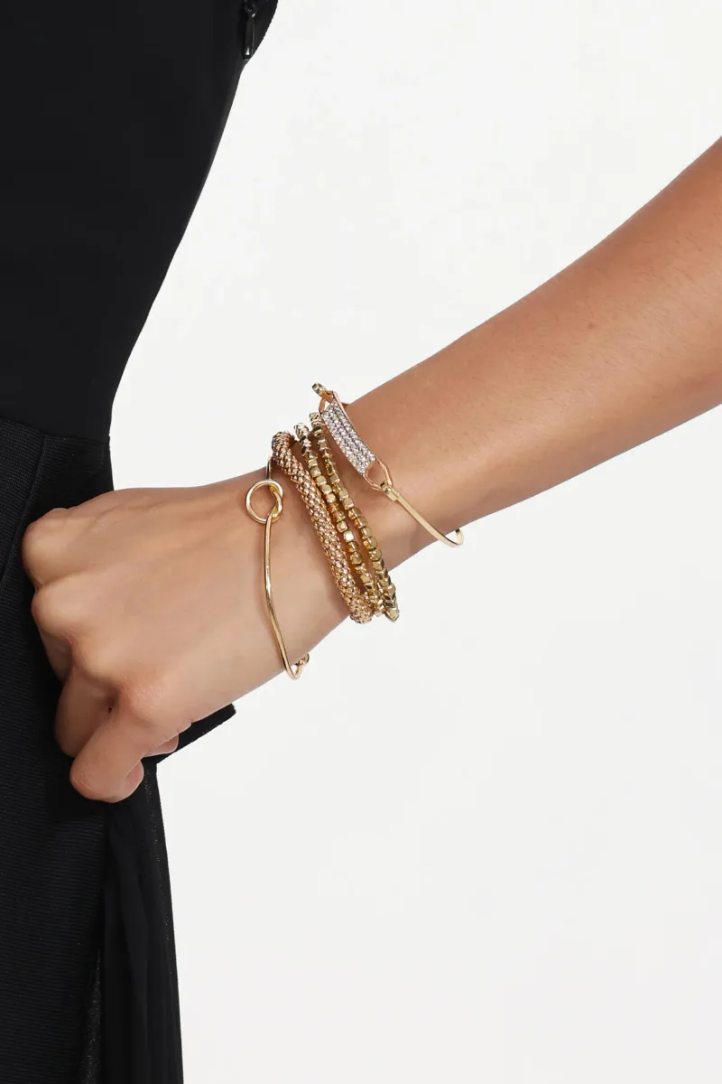 Pulseira Liopa Square com Diamante e Multicorrente em Metal