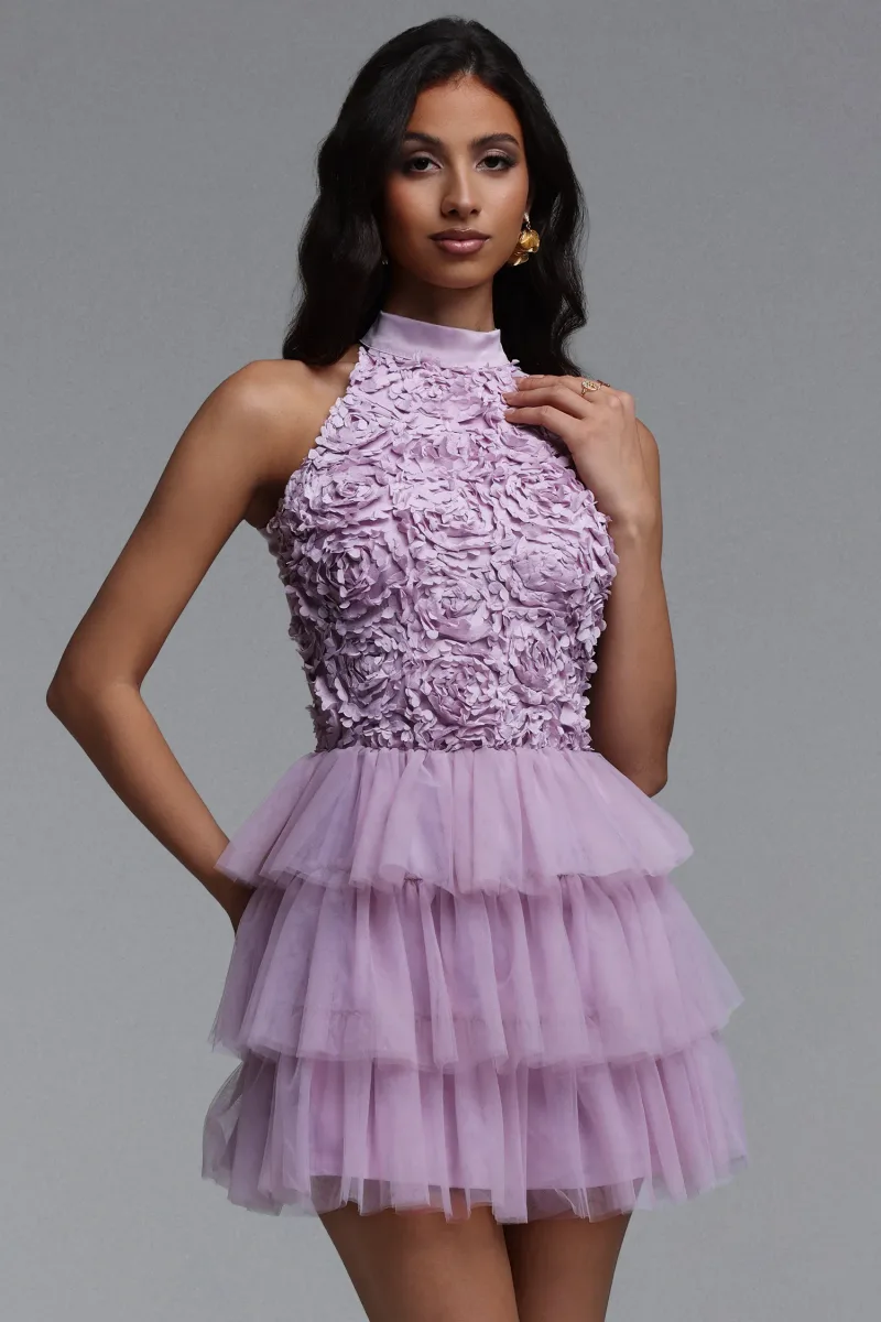 Vestido Mini Zaria Resort em Tule Fluido