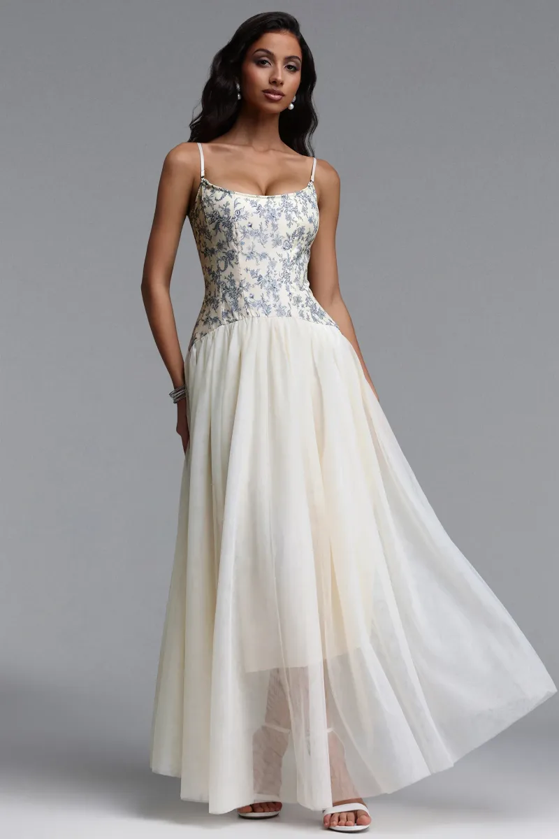 Vestido Maxi Elegante com Padronagem Floral