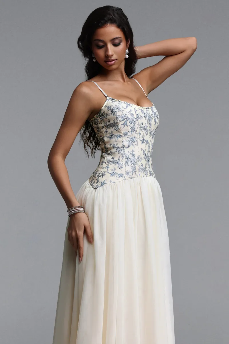 Vestido Maxi Elegante com Padronagem Floral