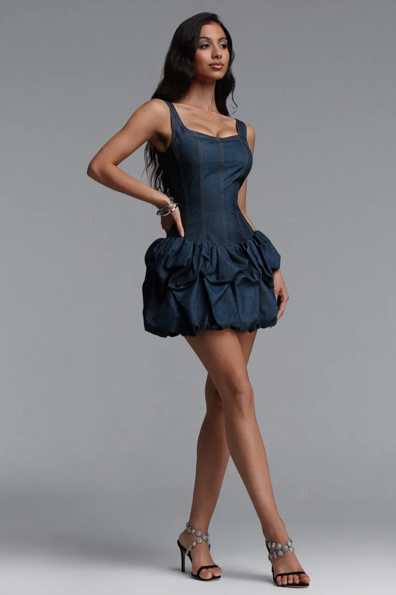 Vestido Mini Loru em Jeans