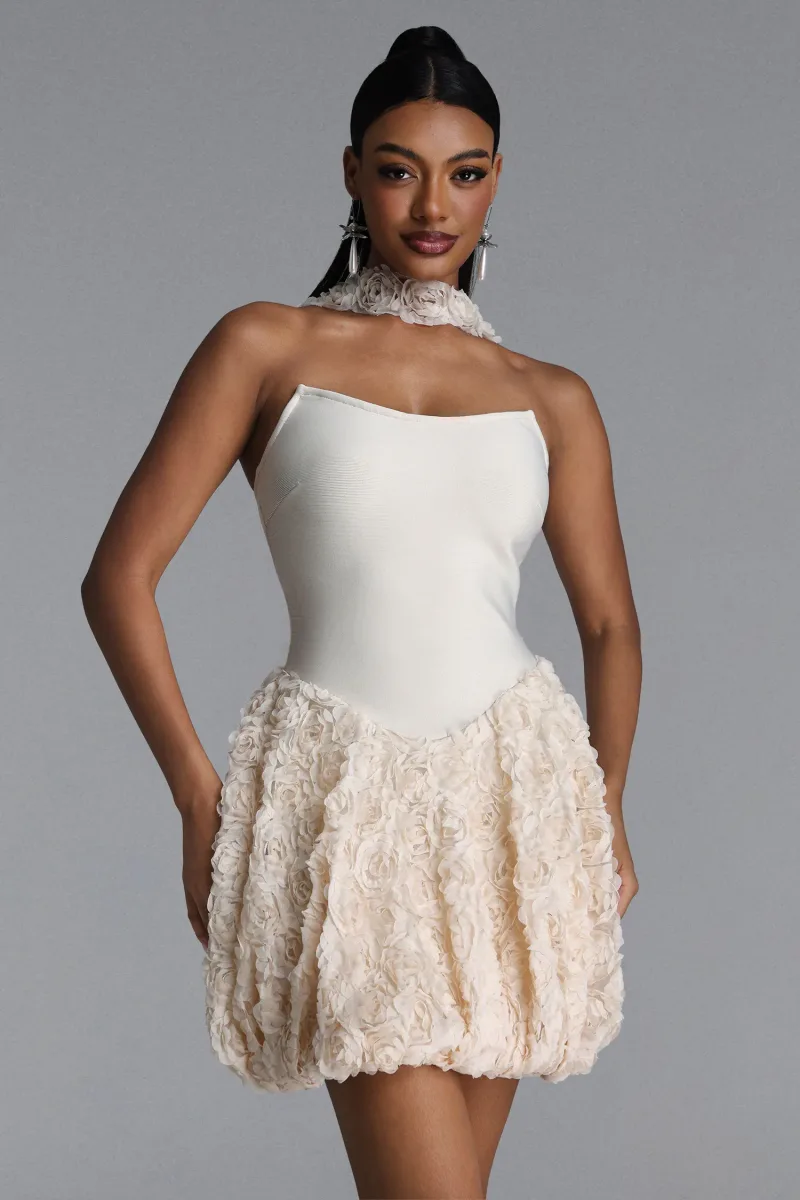 Vestido Mini Uniko Romantic com Detalhe Floral
