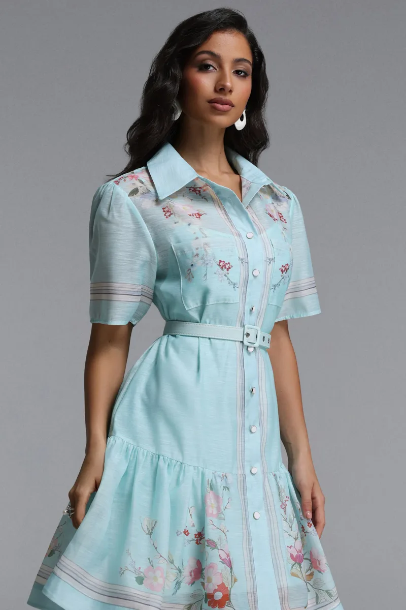 Vestido Nikuna Resort: Manga Curta Estampado Floral Mini