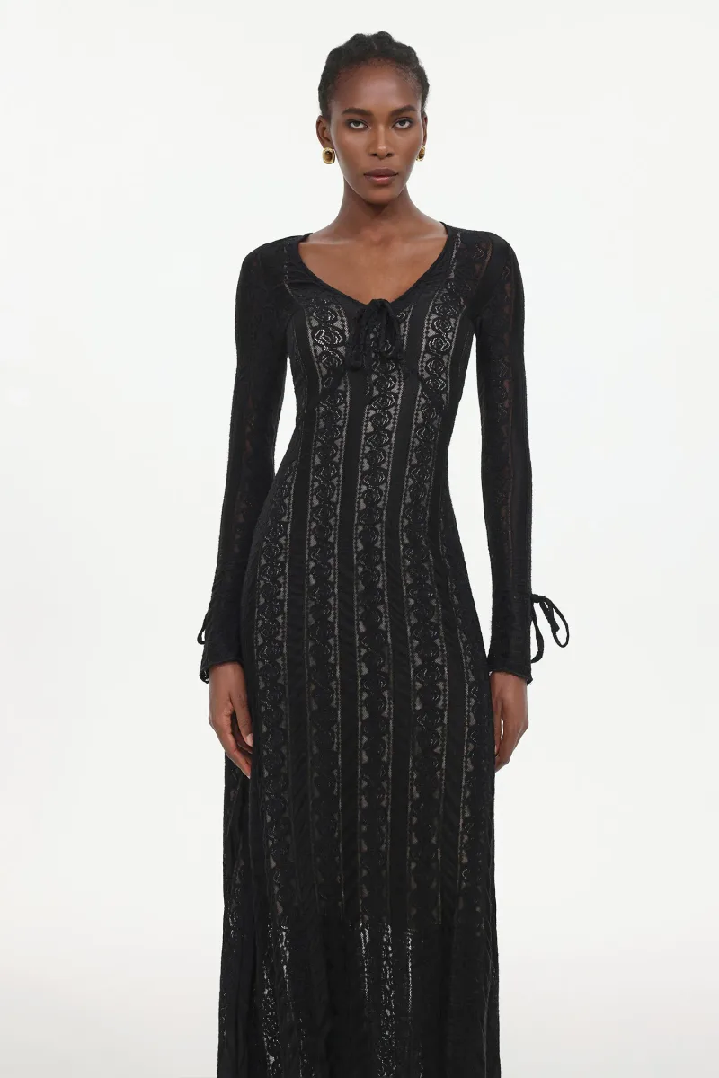 Vestido Katya em Renda com Laço