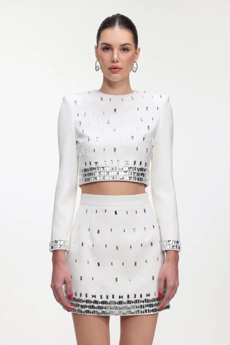 Conjunto Derlyn com Aplicações de Strass, Manga Longa