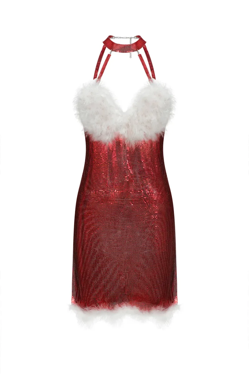 Halter Juyce com Penas – Comprimento Curto