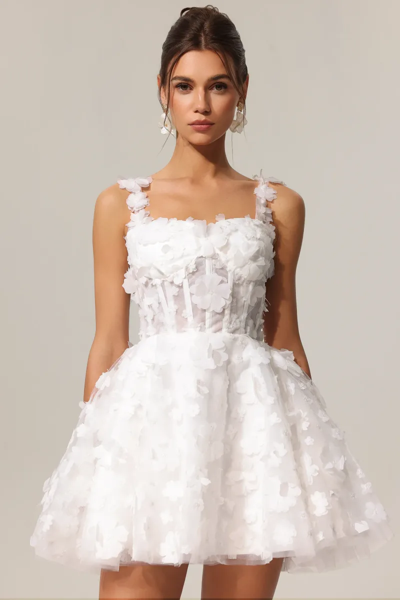 Vestido Mini Lali Sem Mangas com Flores