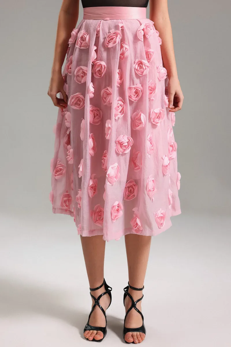 Saia Mesh Timesha com Flores