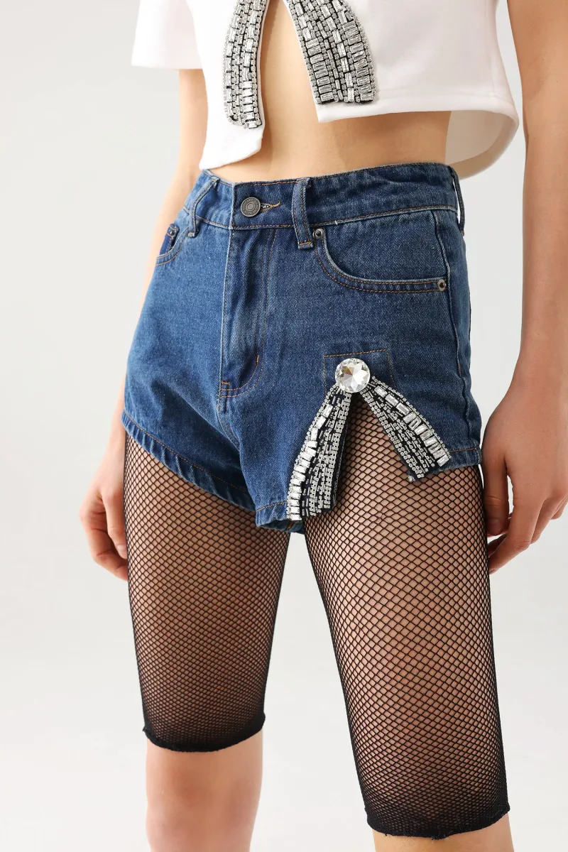 Shorts Jeans Rcia Diamante
