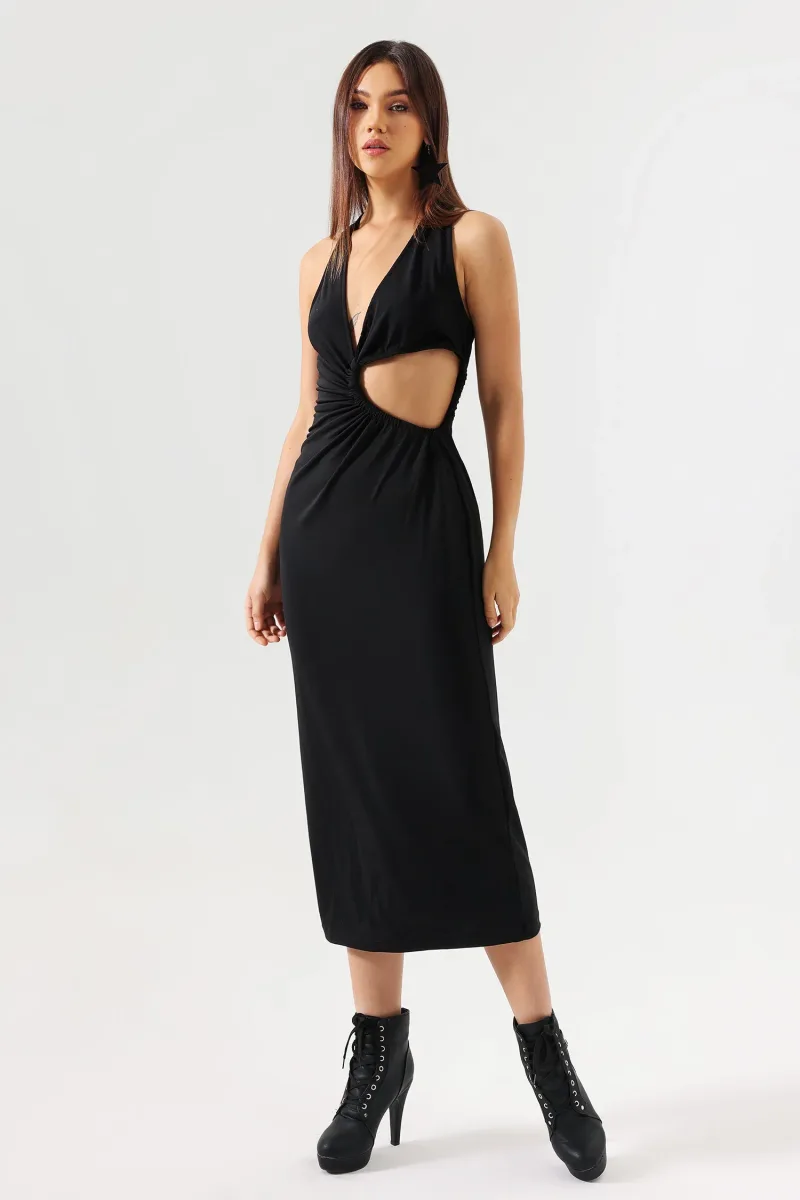 Vestido Midi Egbert com Cut-out