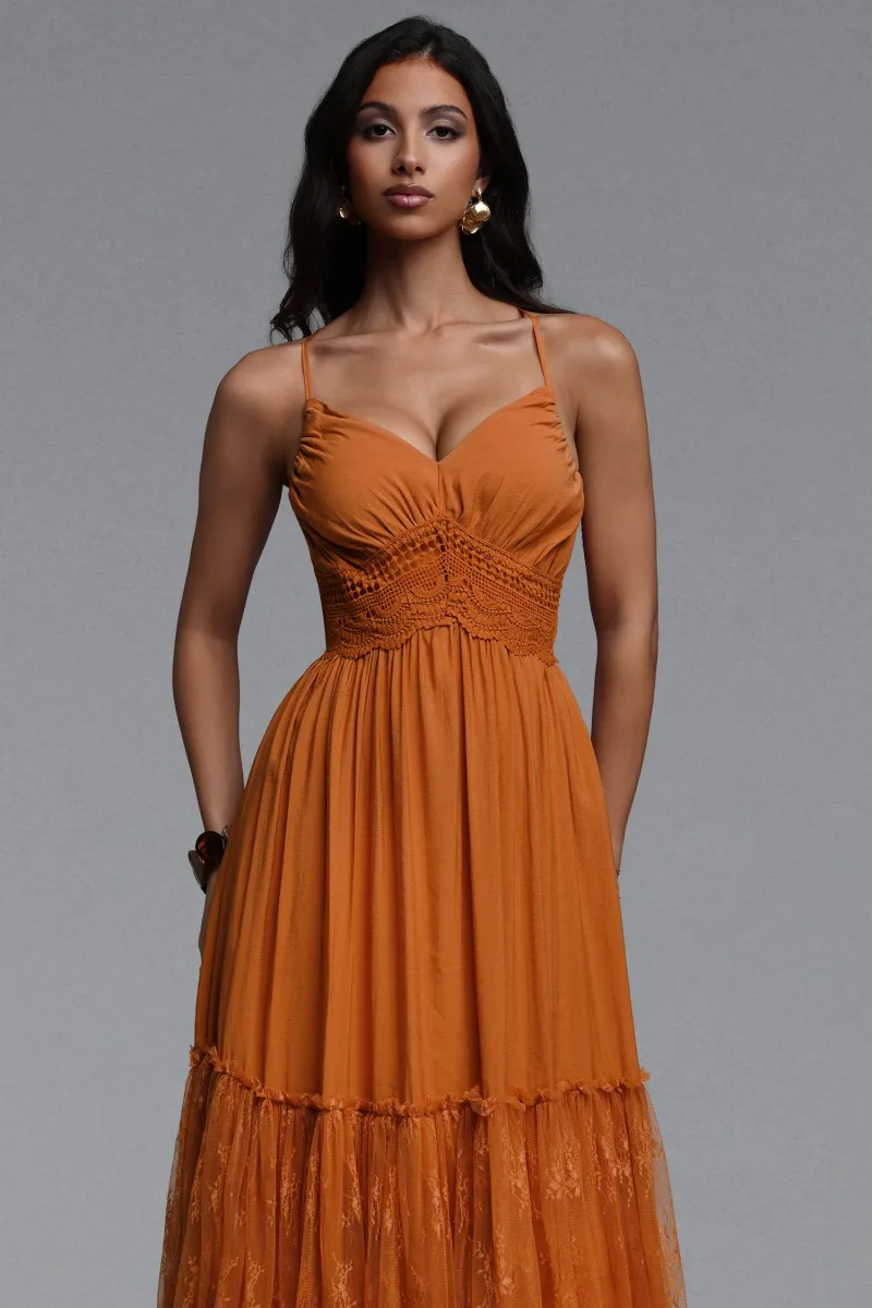 Vestido Maxi Sami Resort com Renda