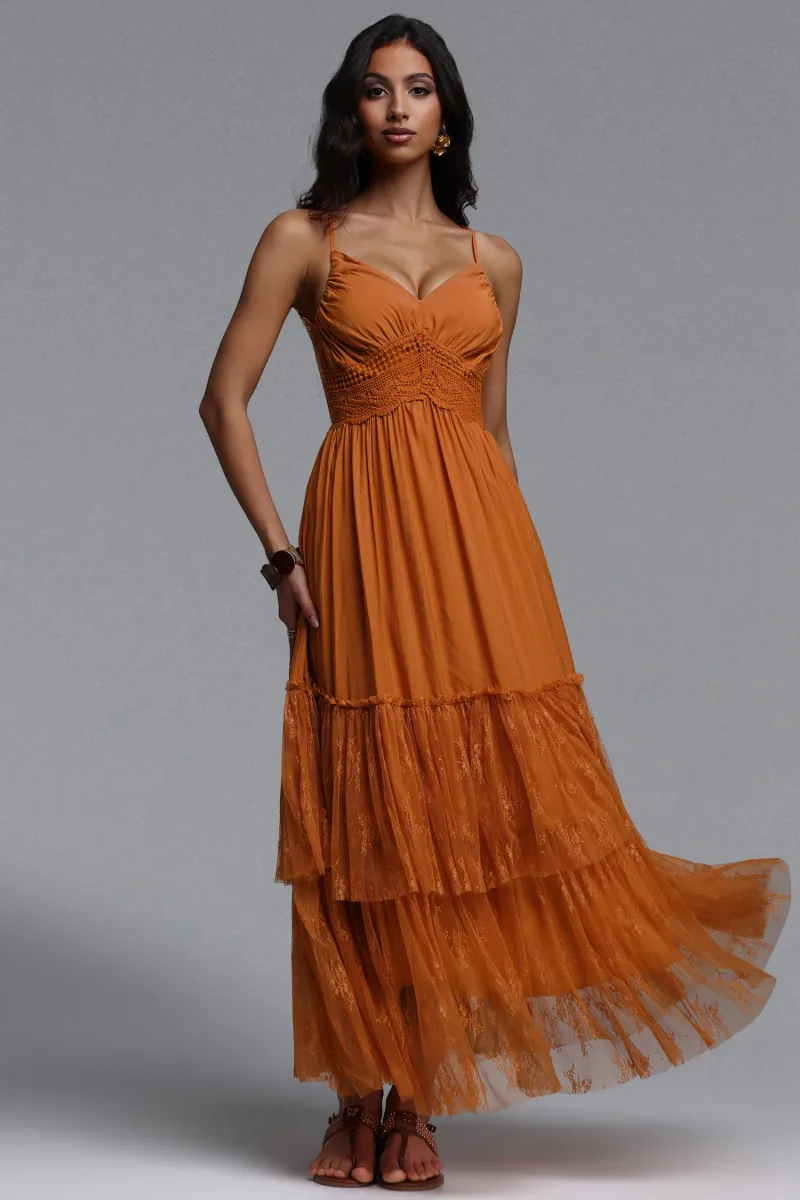 Vestido Maxi Sami Resort com Renda