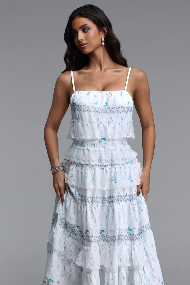 Vestido Longo Priscilla Resort com Estampa Floral