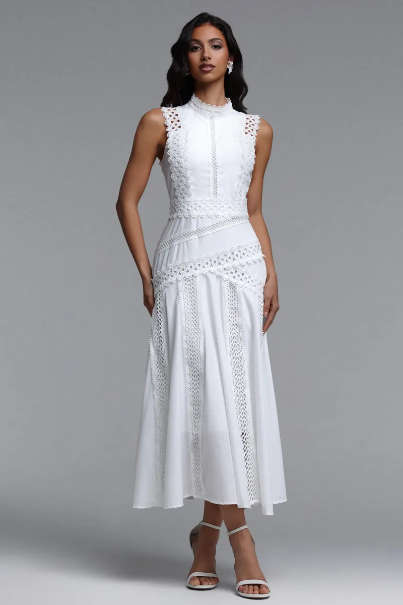 Vestido Inez Resort Ajustado Sem Mangas em Tecido