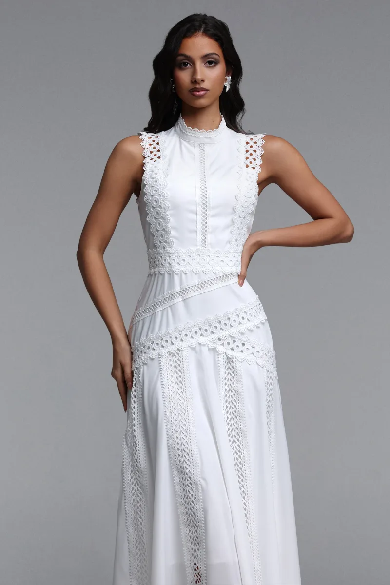 Vestido Inez Resort Ajustado Sem Mangas em Tecido