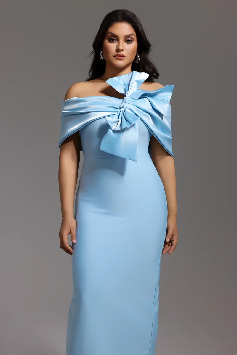 Vestido Maxi Bandage Uara com Laço Ombro a Ombro