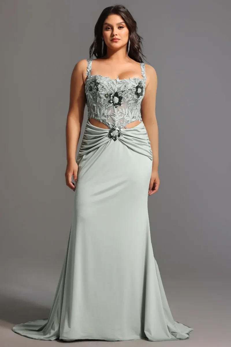 Vestido Maxi Valery com Cauda e Paetês