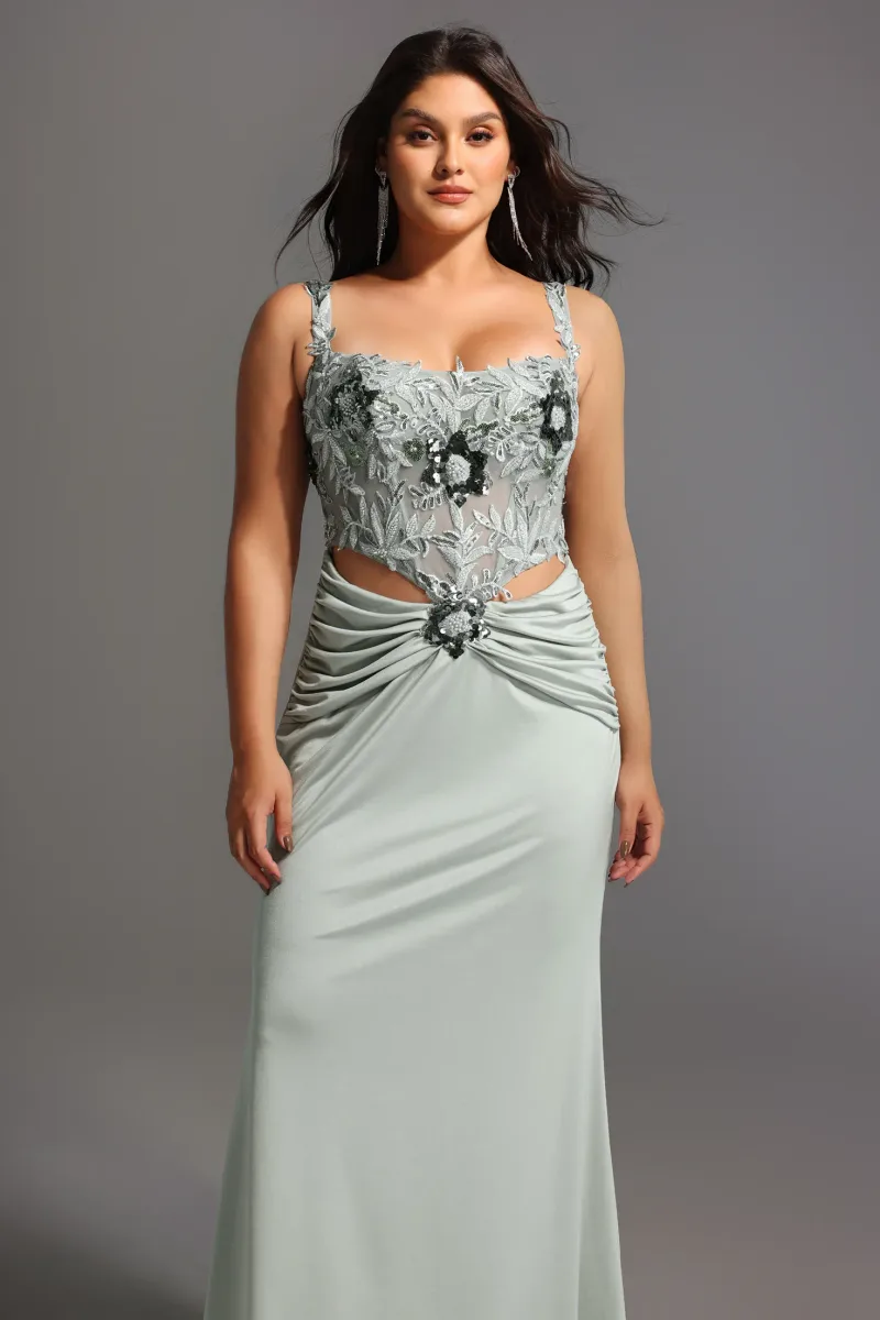 Vestido Maxi Valery com Cauda e Paetês