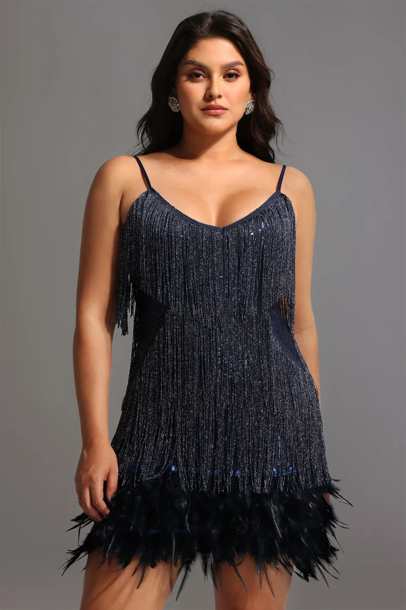 Mini Dress Kamo com Paetês e Franjas