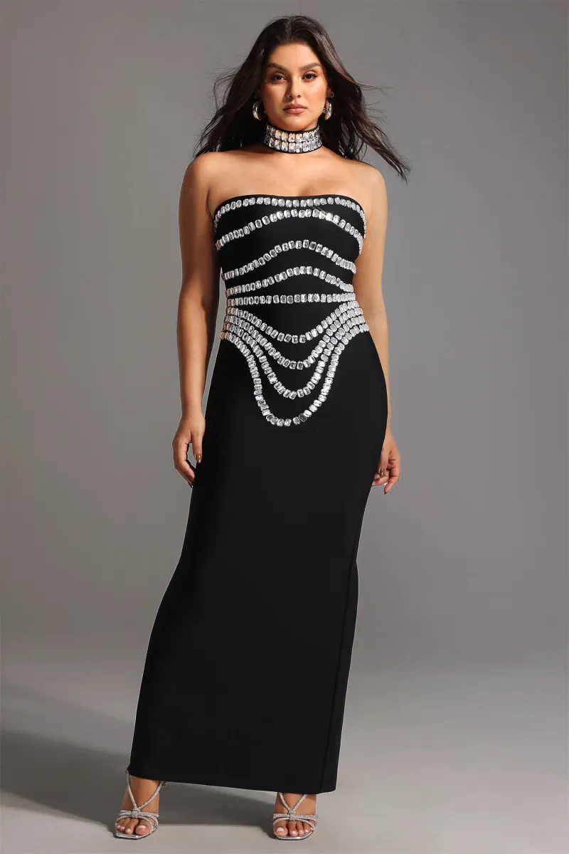 Vestido Wanda Sem Mangas em Tecido Bandage