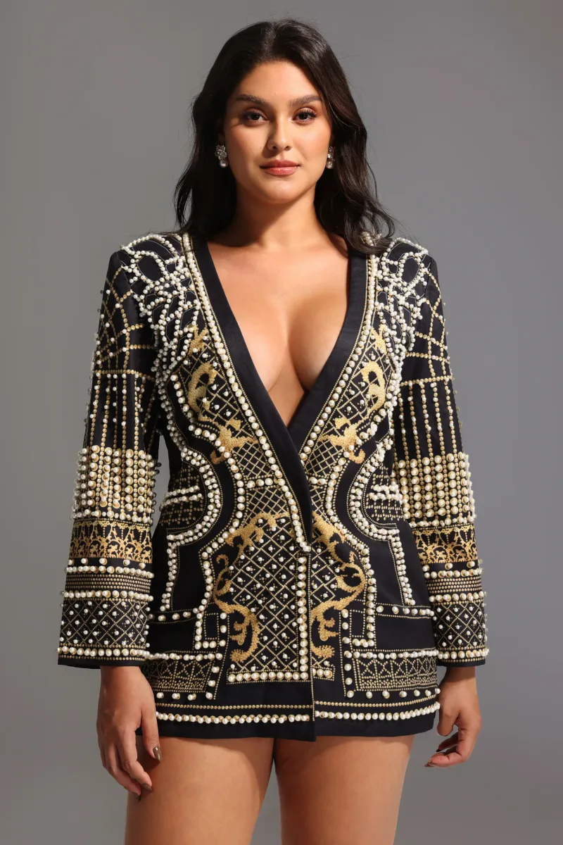 Blazer Dress Dole com Pérolas