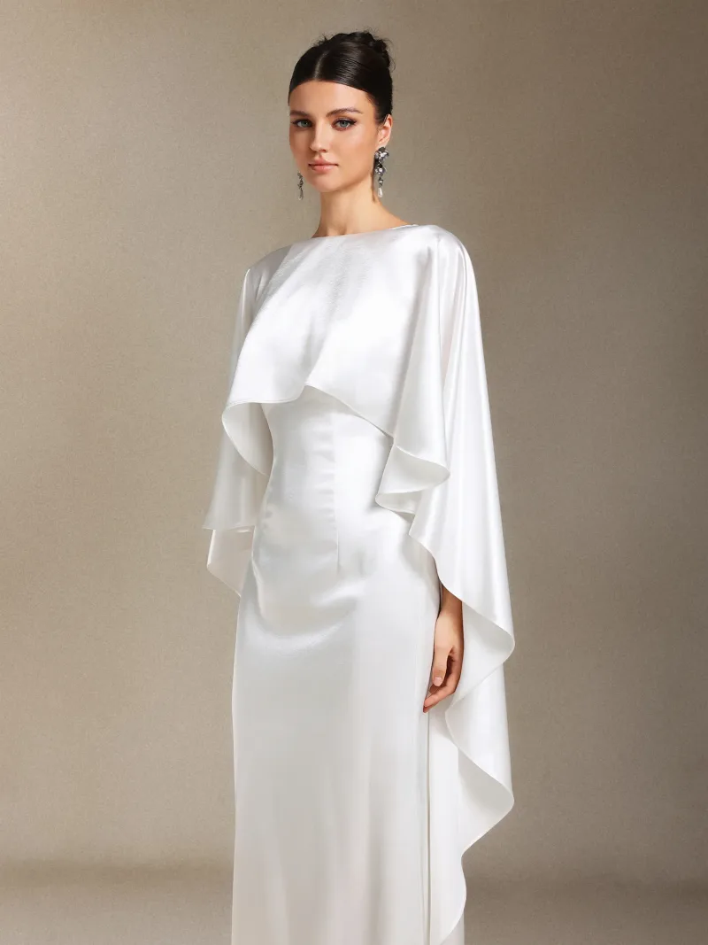 Vestido Maxi Winmy com Xale e Costas Nuas