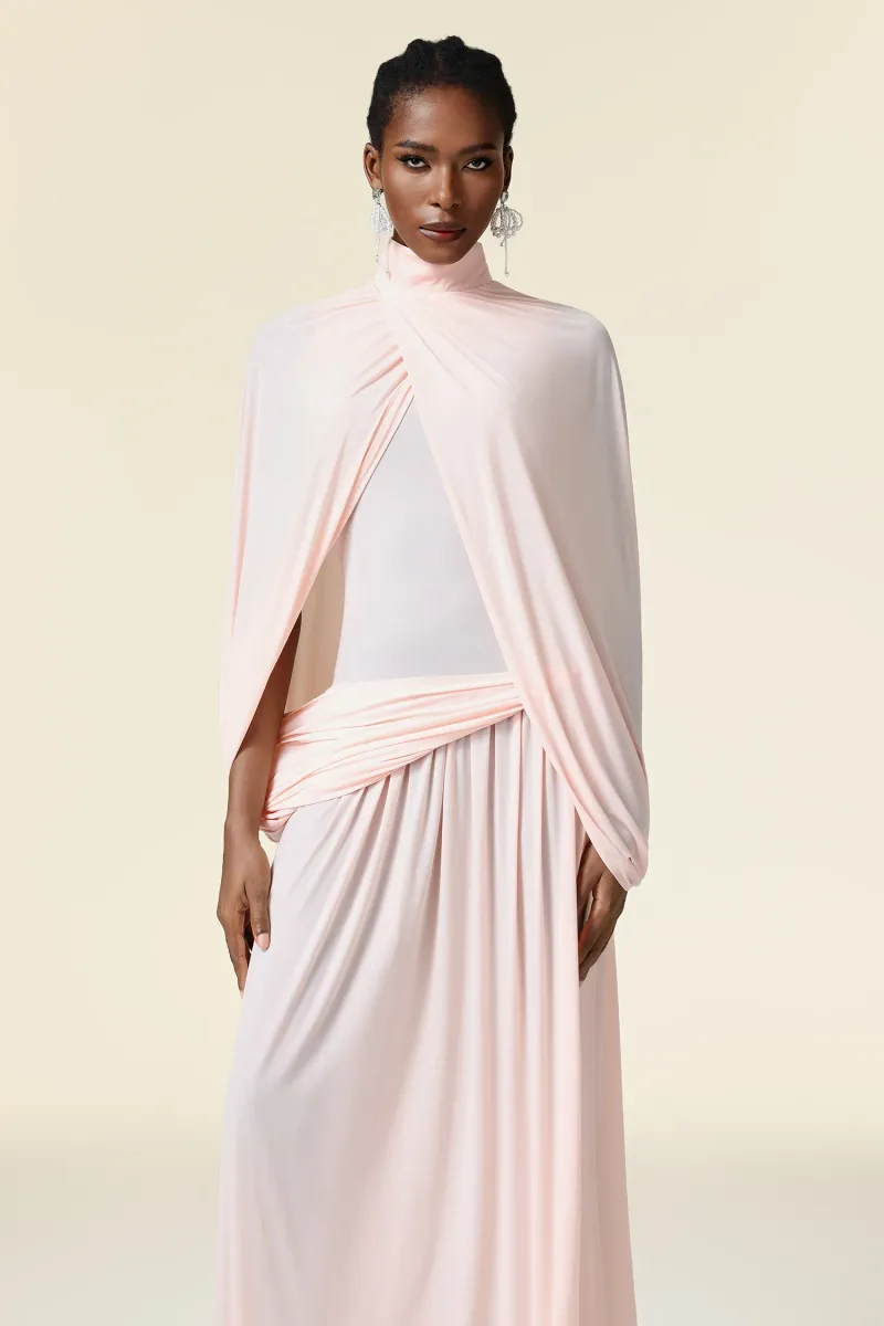 Vestido Maxi Martha com Pregas Assimétricas