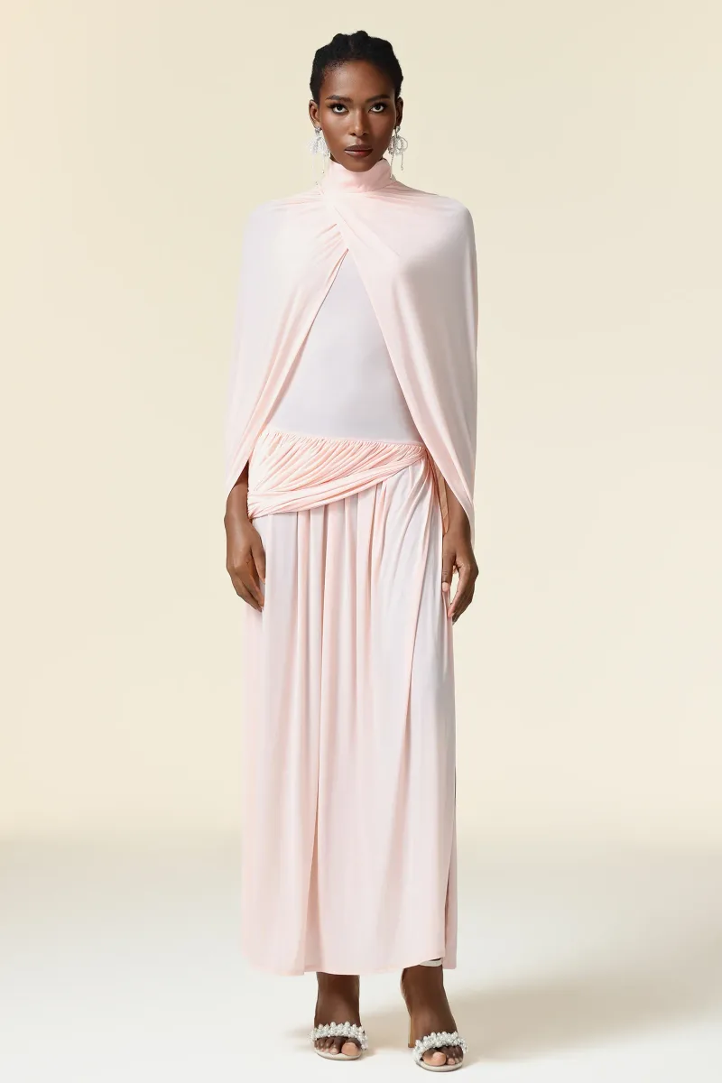 Vestido Maxi Martha com Pregas Assimétricas