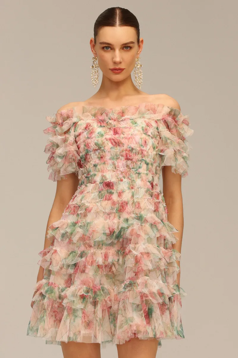 Vestido Mini Hakula com Ombros à Mostra