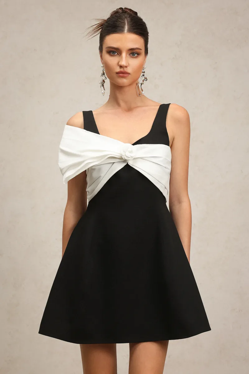 Vestido Mini Thalassa sem Mangas com Laço