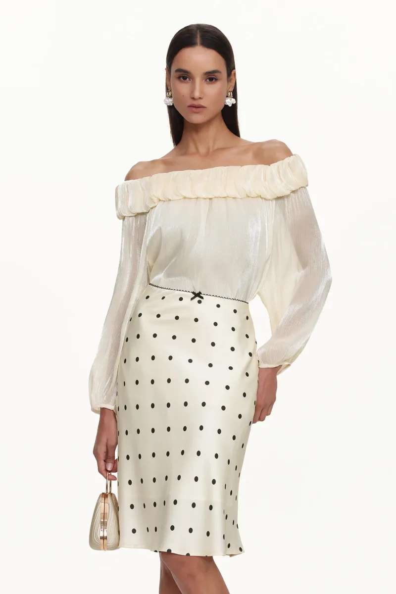 Conjunto Uana com Blusa e Saia em Tecido Fluido