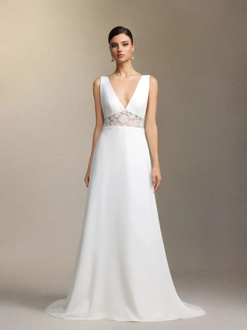 Vestido de Noiva Dazie com Renda e Tule