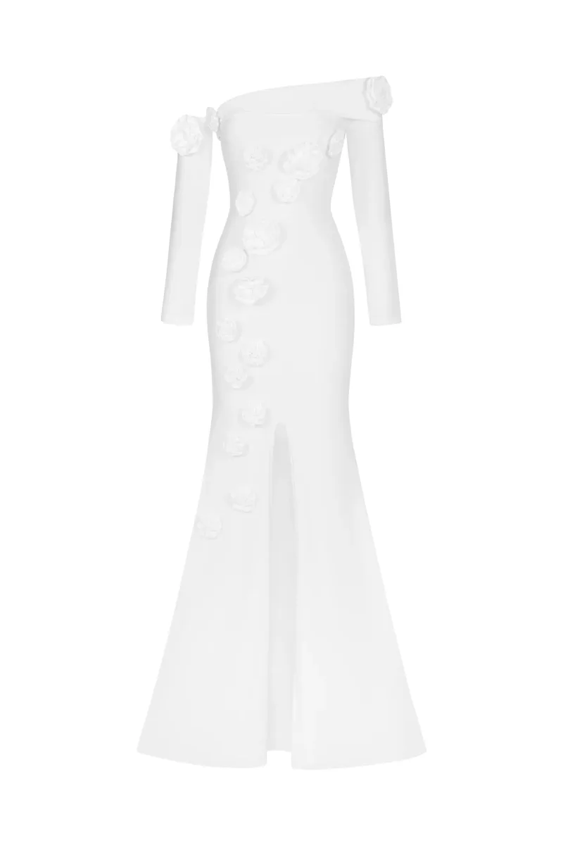 Vestido Maxi Nerlii Ombro a Ombro com Flores