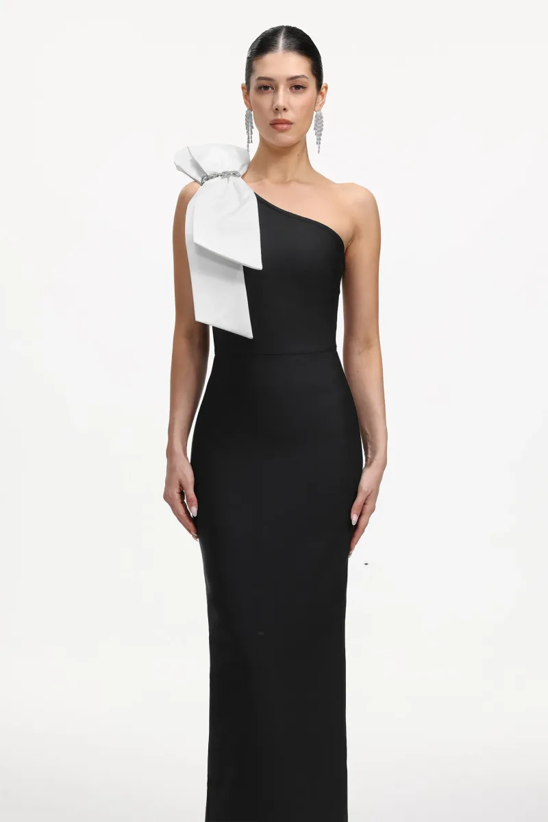 Vestido Maxi Yamaly com Laço Ombro Único